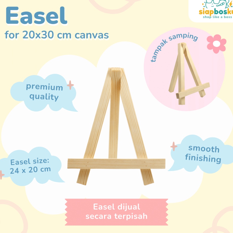 

TERLARIZZZ STANDING EASEL 24x2 CM UNTUK KANVAS LUKIS PAINT BY NUMBER PENYANGGA LUKISAN PAINTING