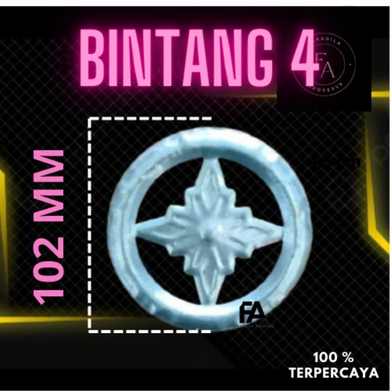 PROMO Ring bintang 4 aksesoris ornamen pagar/ornamen pintu pagar