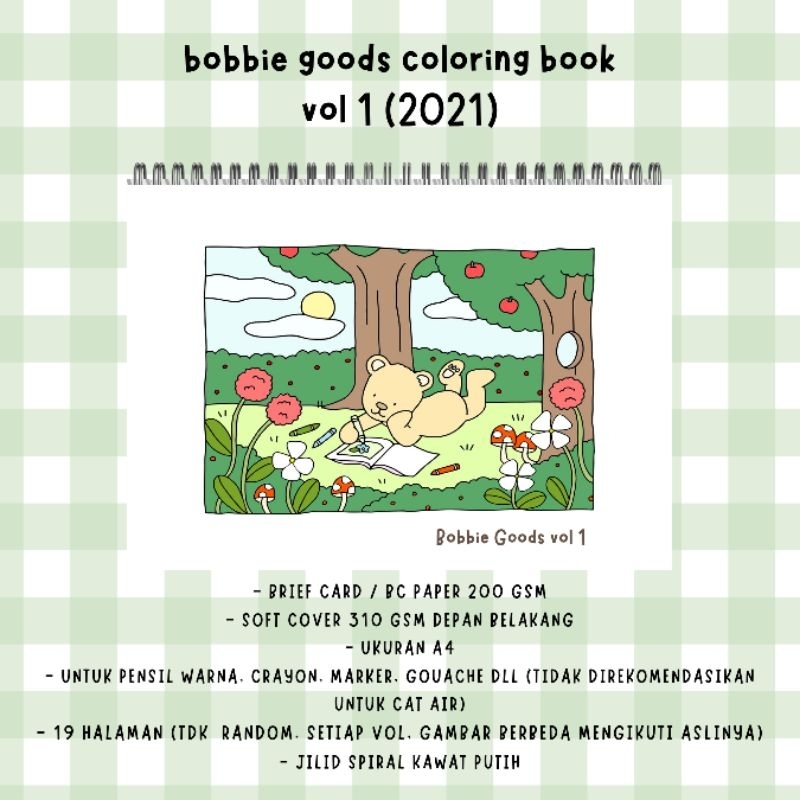 

Bobbie Goods Coloring Book Vol 1 2021 19 halaman buku mewarnai kertas BC tebal 200 gsm JunDW