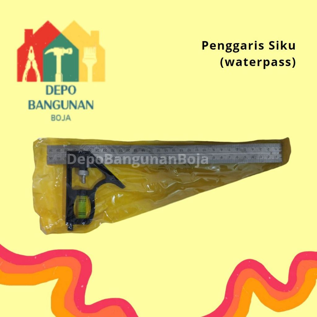 

(23.2) Penggaris Siku Tukang / Penggaris Siku Waterpass / Mistar Siku