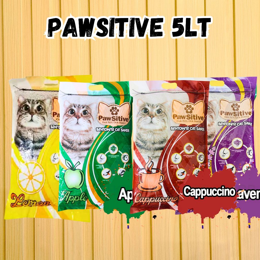 Pasir Kucing PAWSITIVE 5.5 Liter - Pawsitive 5,5L Cat Litter - Pasir Gumpal Wangi 5 liter
