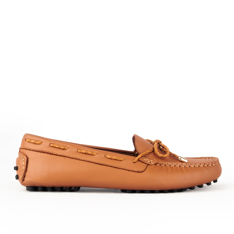 Sepatu Casual Wanita Loafer Moccasin Gino Mariani Elora Coklat