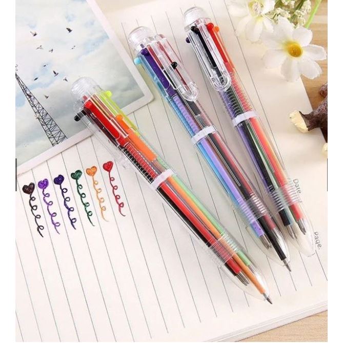 

Pulpen Warna-warni Pulpen 6in1 Multiwarna Pulpen 6 warna