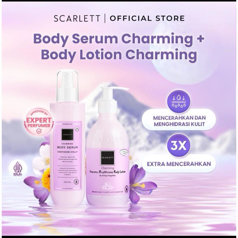 SCARLETT PAKET MIX CHARMING HANDBODY CHARMING + BODY SERUM CHARMING