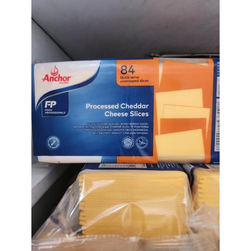 Anchor Orange Cheese Cheddar Slice 1 Kg 84 slice Keju/Keju Anchor Orange Slice/Keju Slice/Red Cheese
