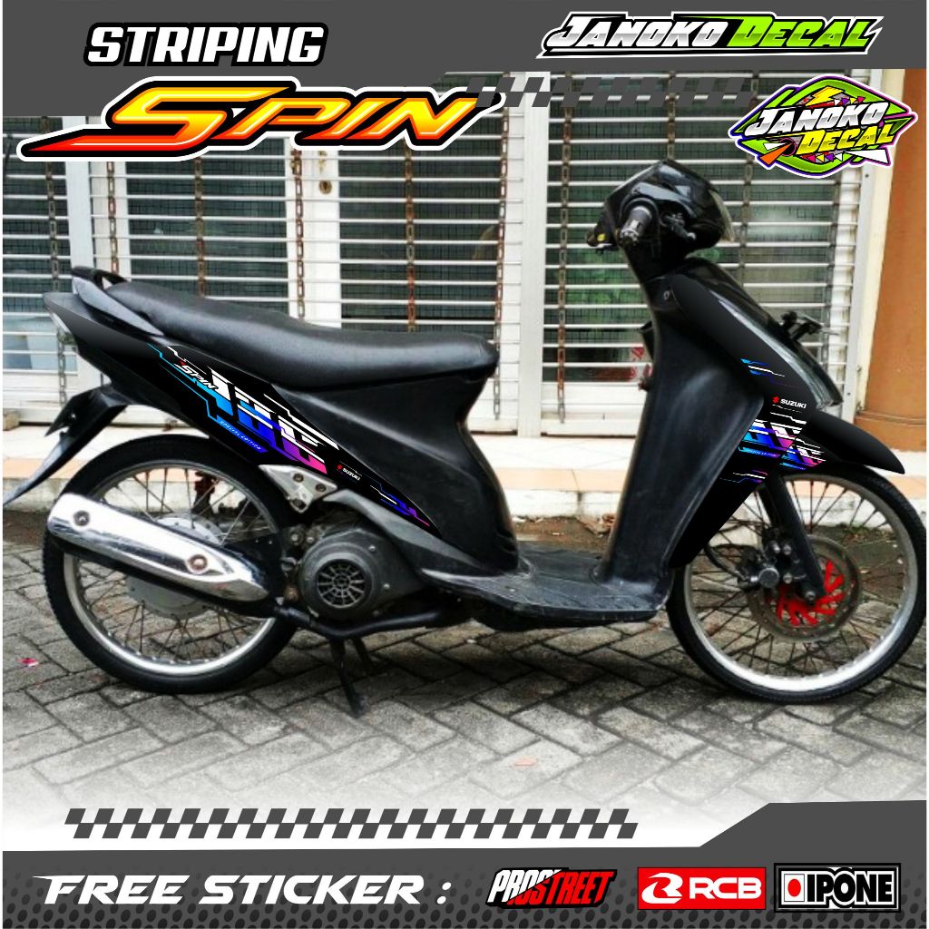STRIPING VARIASI MOTOR SUZUKI SPIN VIETNAM STYLE/ STICKER LIST VARIASI SUZUKI SPIN