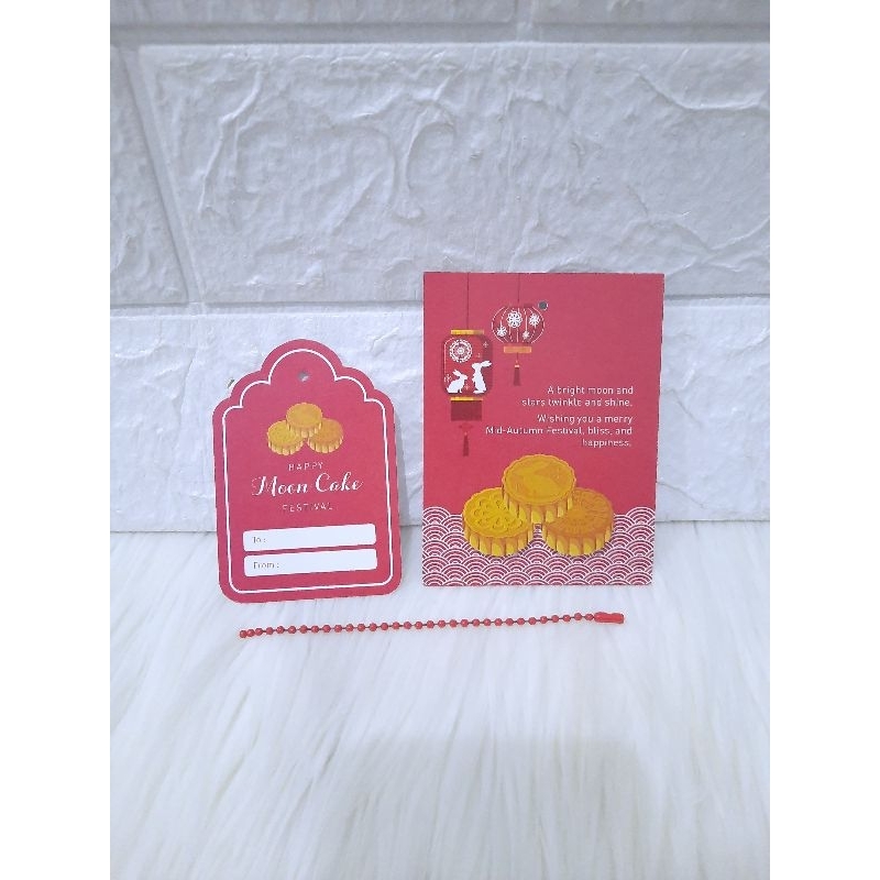 

Hang tag mooncake 2 susun (free rantai)