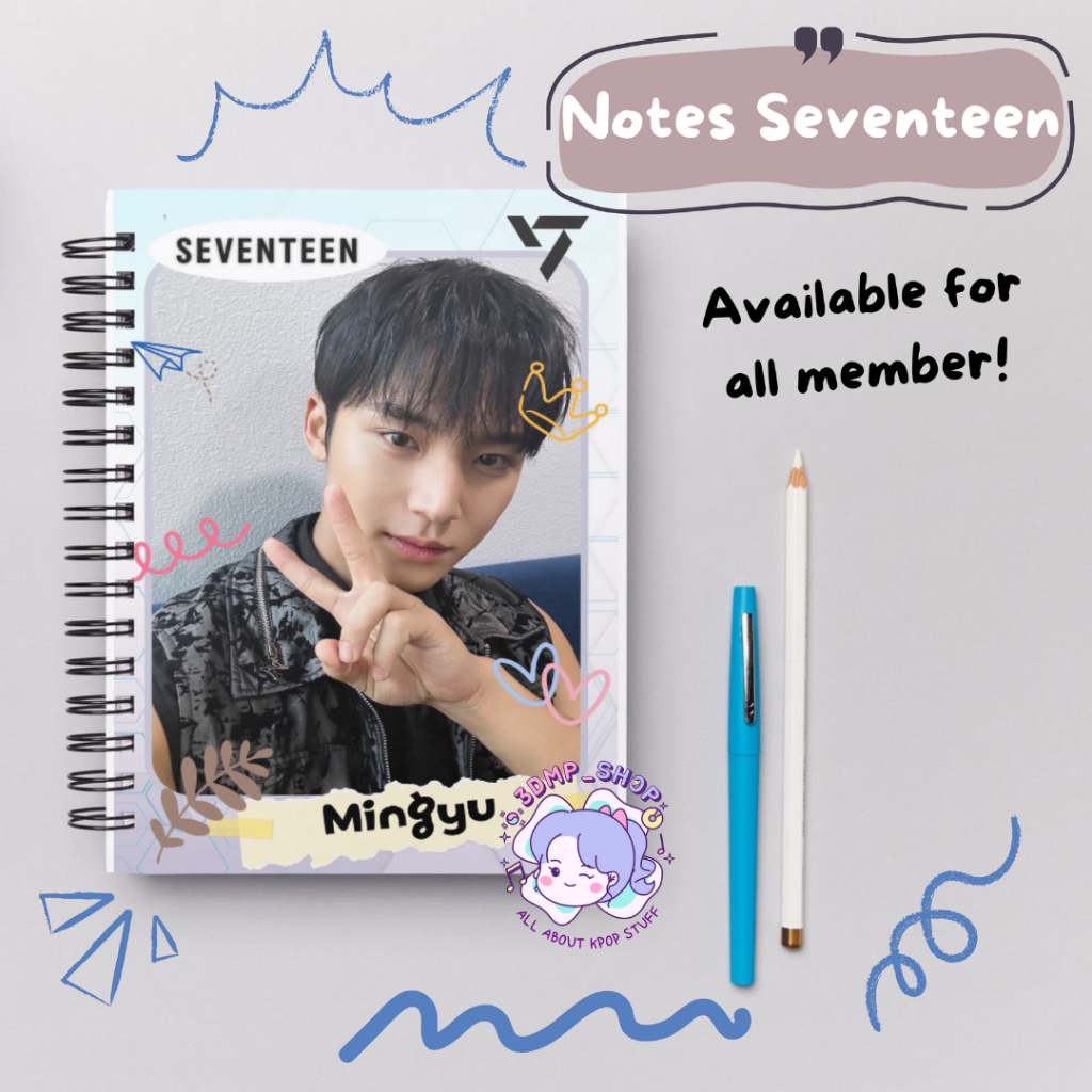 

Notes Buku Tulis SEVENTEEN Permember Mingyu Jeonghan Wonwoo The8 Hoshi Joshua Woozi Dokyeom Jun Scoups Dino SeungKwan Vernon