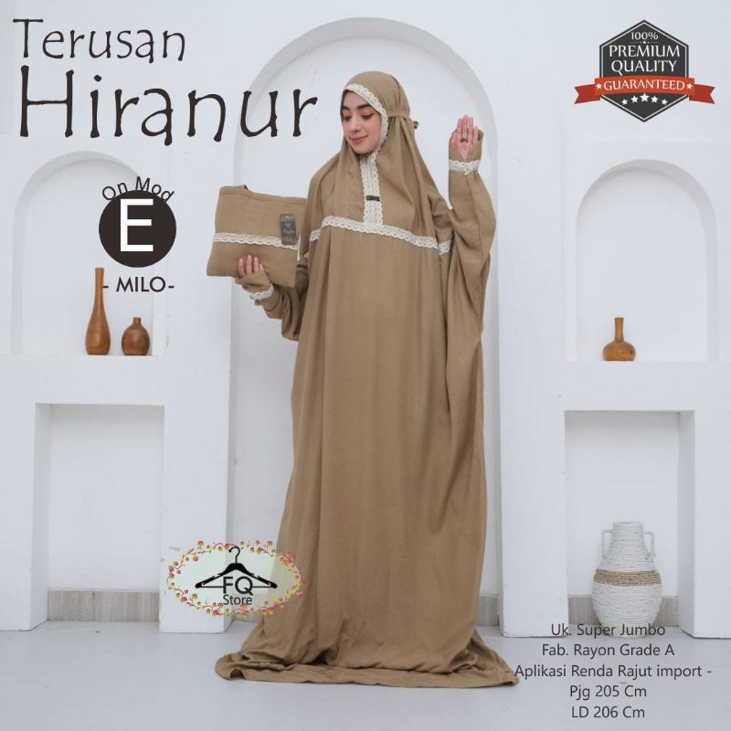 Hiranur Mukena Terusan By Fq Store Mukena Dewasa Super Jumbo Bahan Rayon Premium Mukena Dewasa Terus