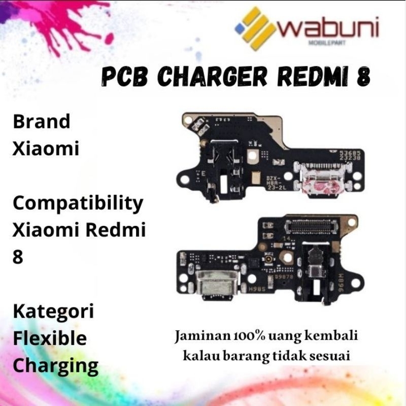 Wabunimobilepart PCB Charger Xiaomi Redmi 8