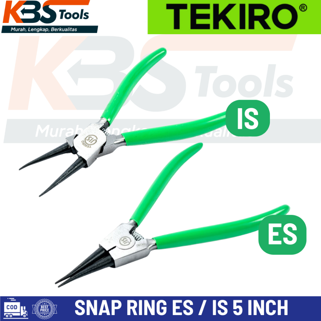 Tekiro Tang Snap Ring IS Lurus tutup / ES lurus buka Tang Snap Ring 5 Inch 5 In