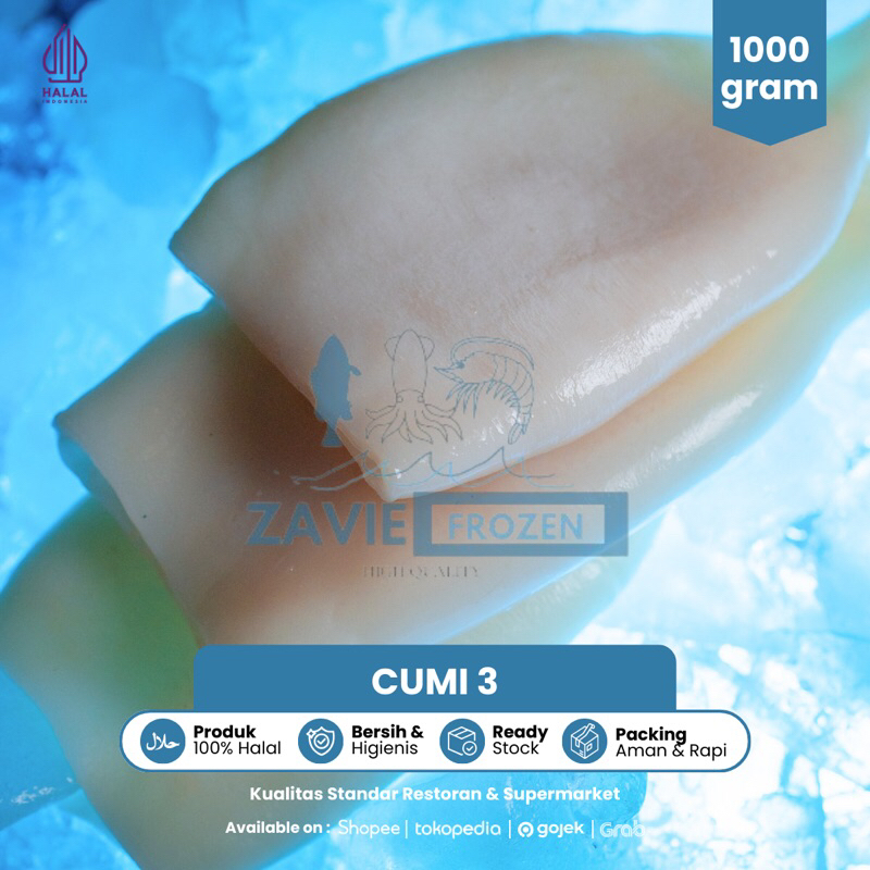 

[BEST SELLER] CUMI-CUMI Fresh Tube Kupas bersih Isi 3 1KG