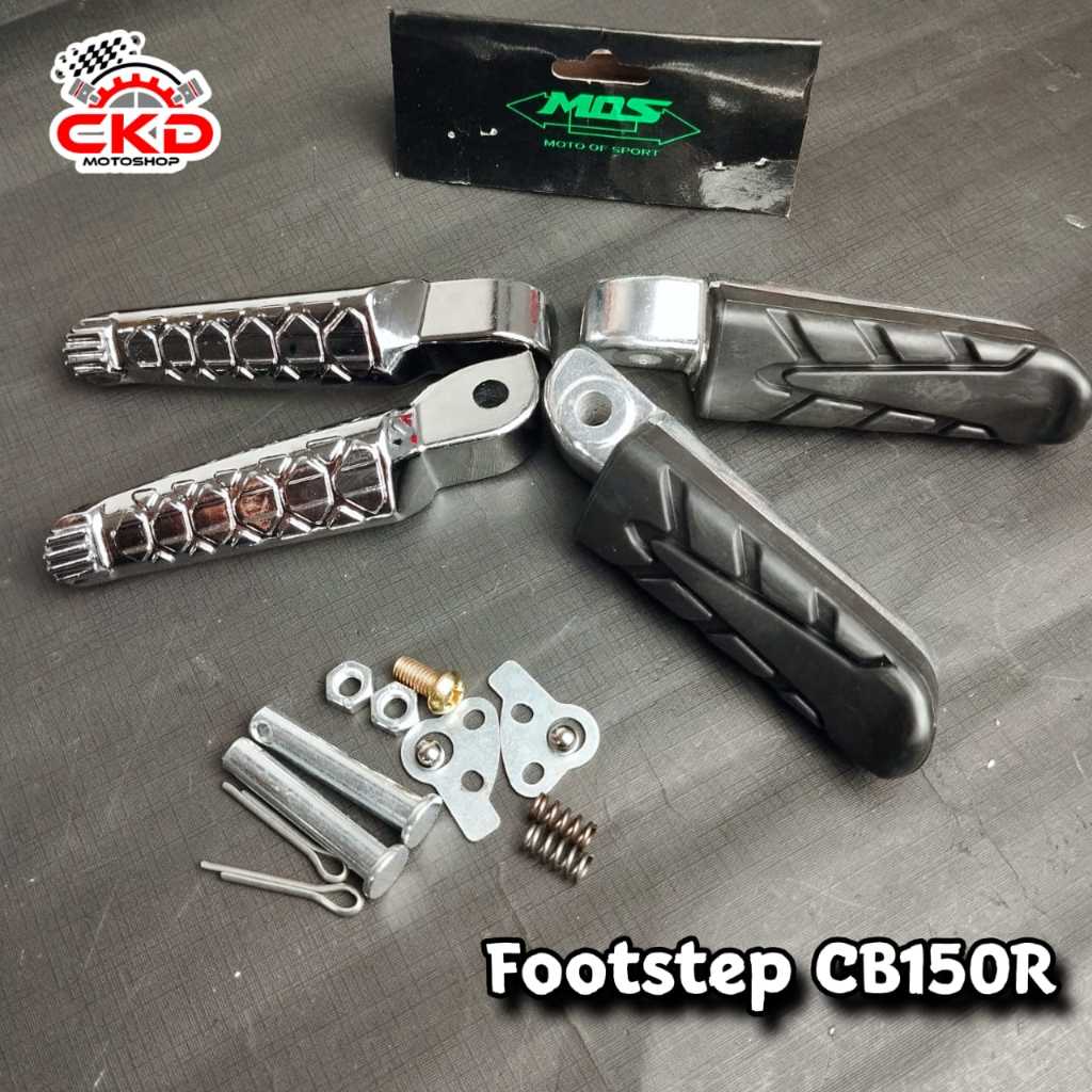 Footstep Pinjakan Kaki Bastep Depan Belakang New Footstep Karet Besi Chrome CBR 150 Led Sonic New cb