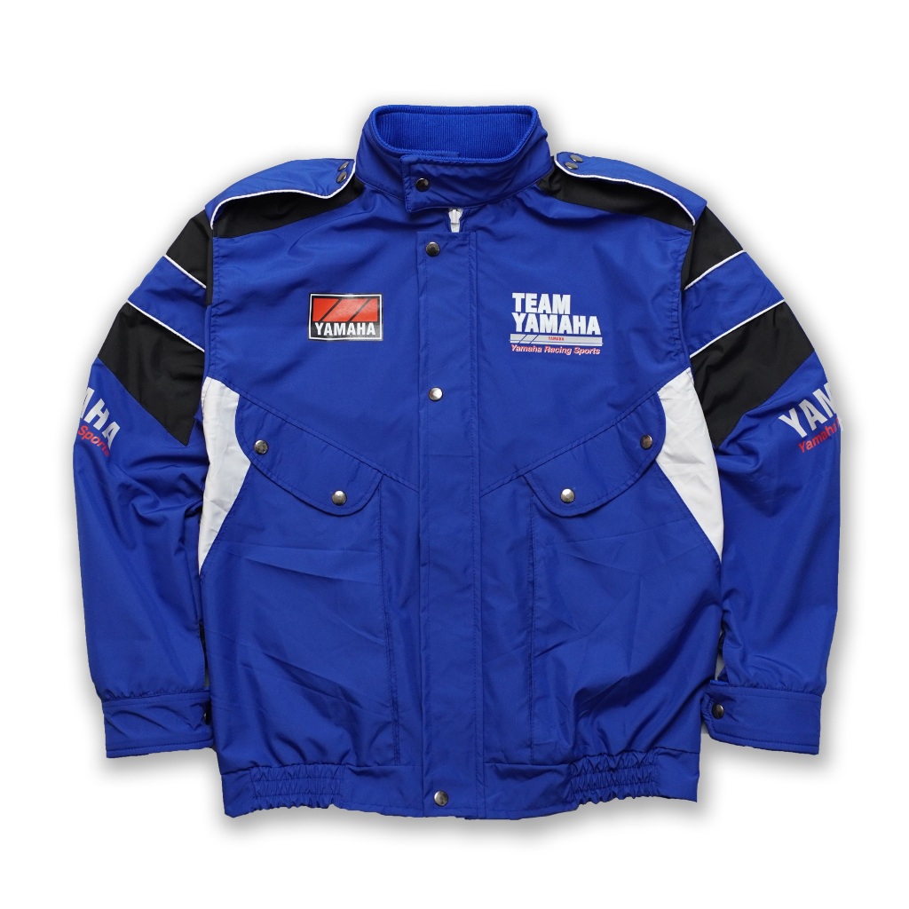 JAKET RETRO VINTAGE YAMAHA RACING TEAM BIRU