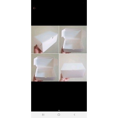 

10 pcs dus bolu kukus uk. 20x12x10 cm box packaging hampers kue putih polos