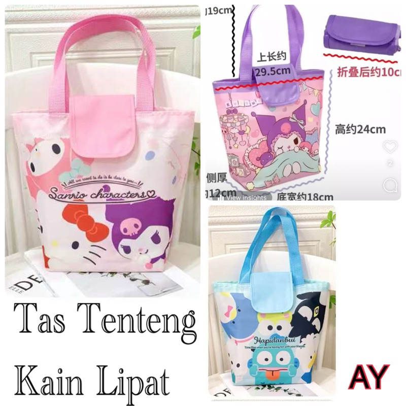 Tas Belanja Kain Lipat Tas Tenteng Lipat Tas Kain Lipat