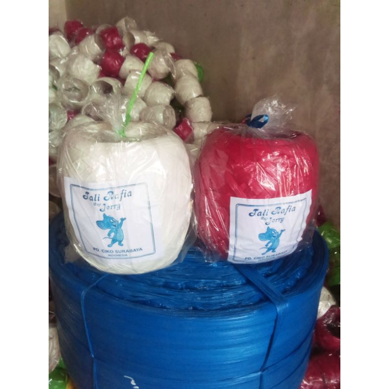 

Tali rafia merah putih 1 kg isi 2 rol
