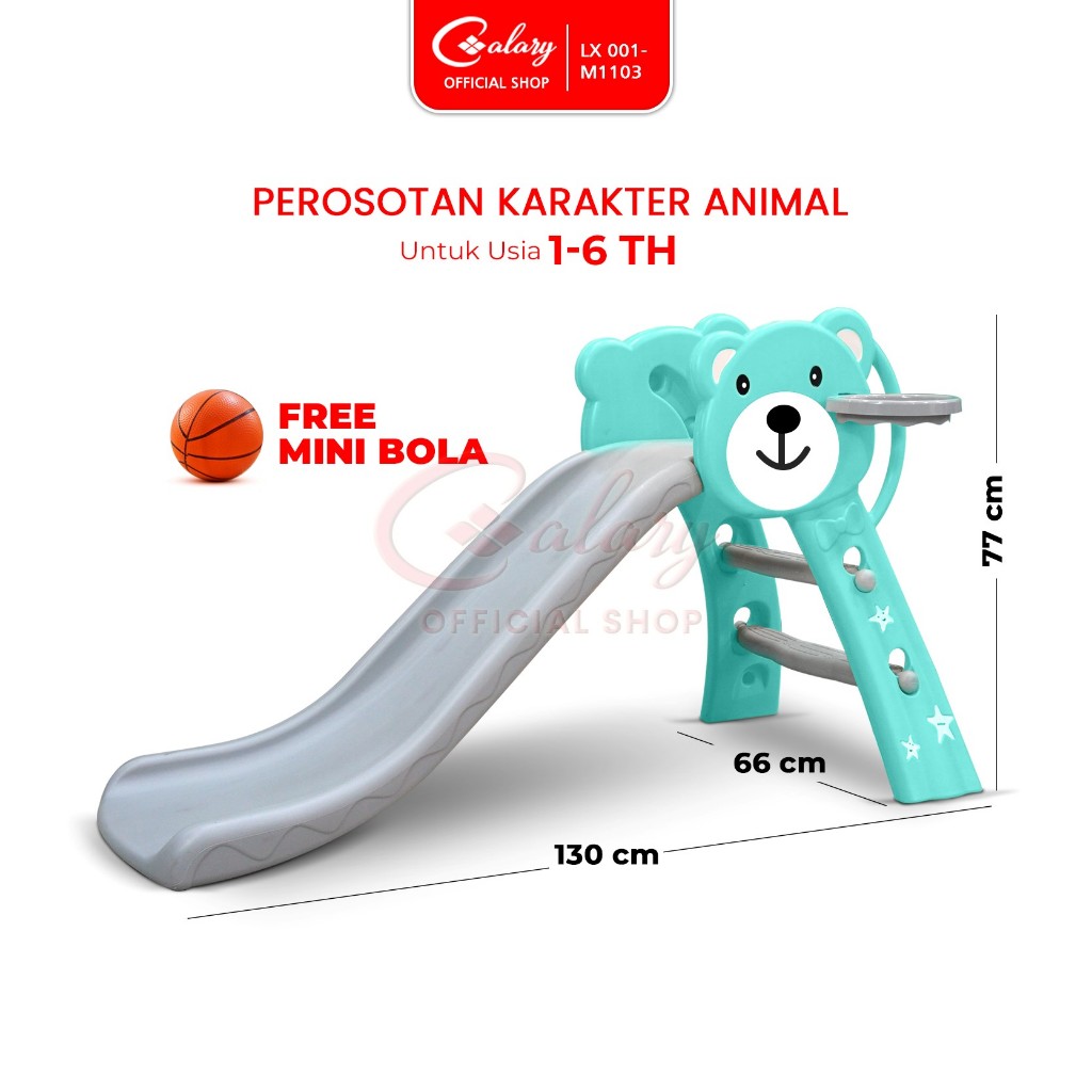 CALARY Perosotan Mainan Anak SNI Playground Karakter Hewan Imut Berstandar 001-M1103