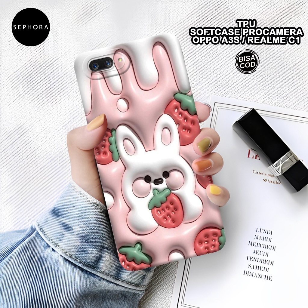 Softcase OPPO A3S / REALME C1 - Fashion Case Lucu - Case OPPO A3S / REALME C1 - Case Pro Camera - Ca