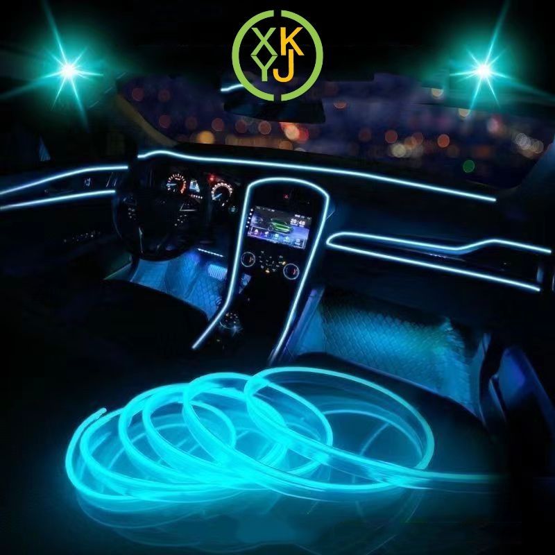XYKJ Lampu Strip Interior Mobil Lampu LED Strip Neon Interior Mobil Lampu Hias Mobil