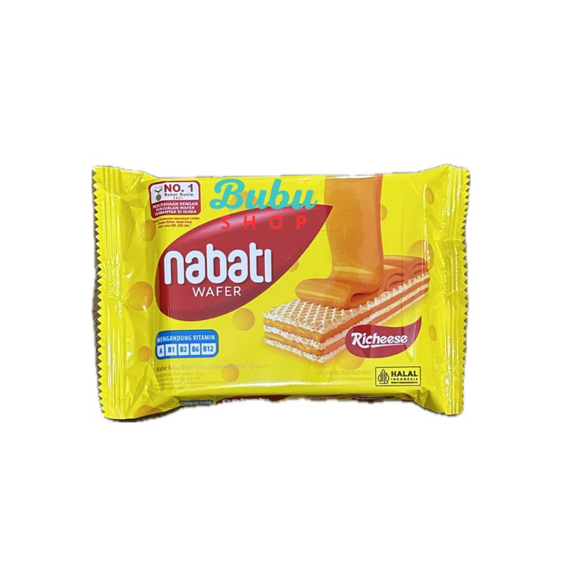 

Nabati Wafer keju / Coklat Reguler 39 gram