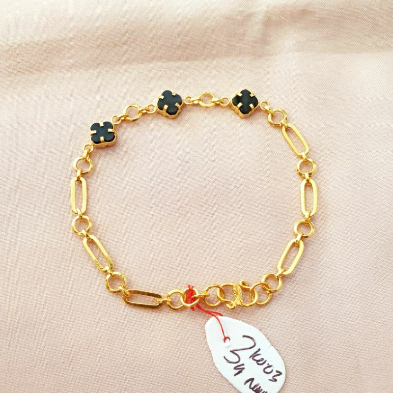 Gelang fashion rantai olympic emas asli kadar 300