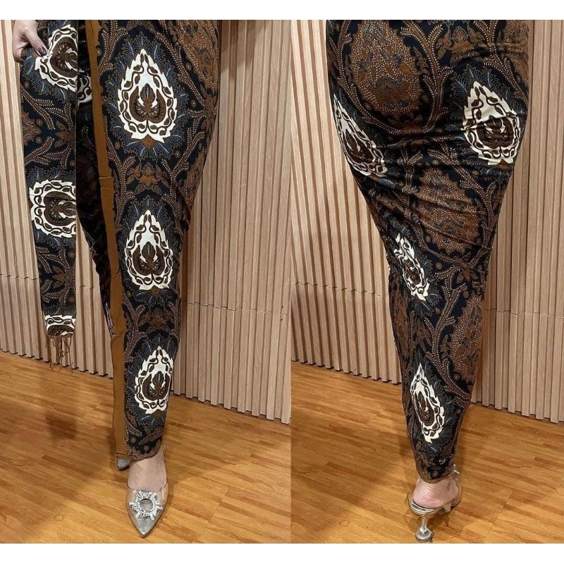 Kamen Set Rok Kebaya Include Selendang Bahan Halus Katun Paris Premium Motif Bokor Kuencana Cabut Ad