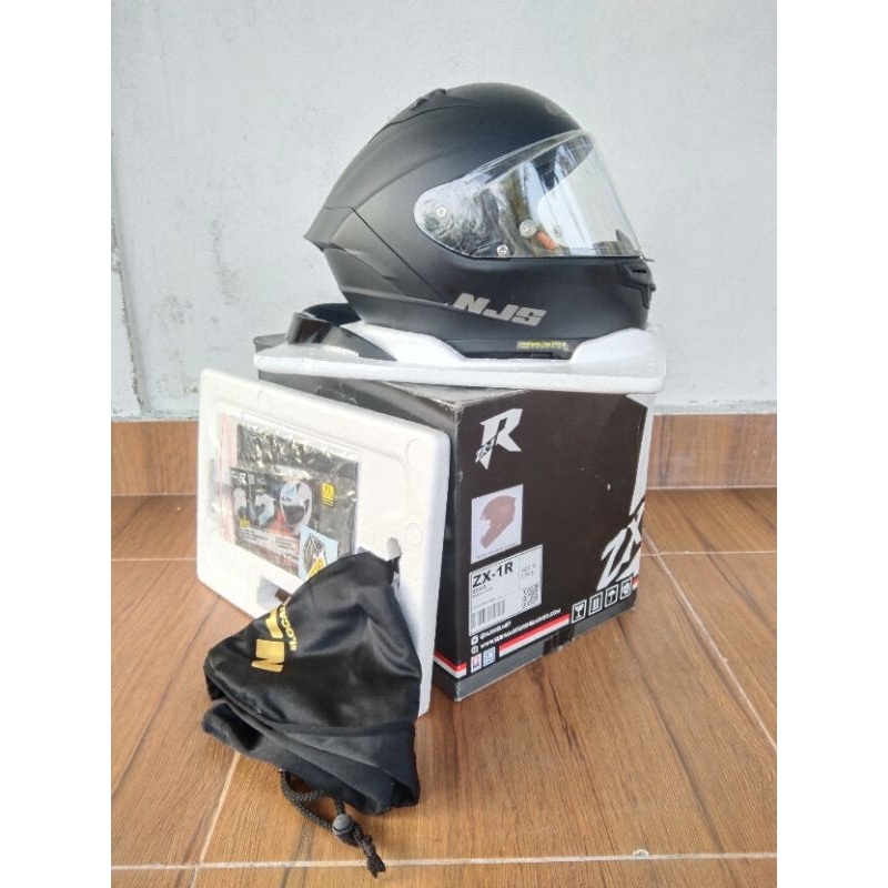 helm fullface njs zx1r black doff