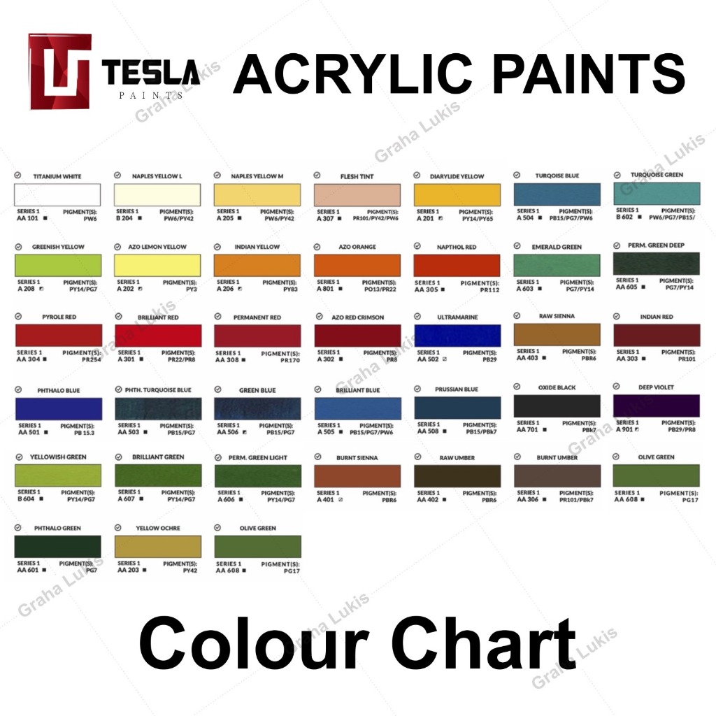 

H7Y Tesla Paints - Acrylic Paints / Cat Akrilik 250ml - SATUAN