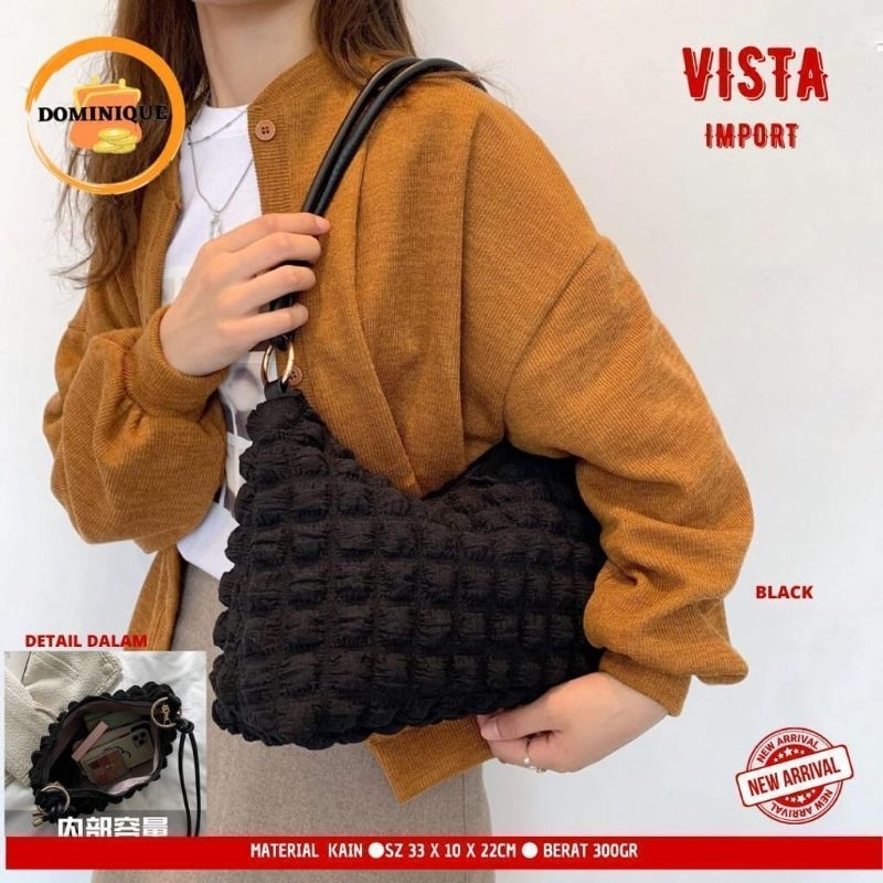 TAS TOTE BAG IMPORT WANITA BAHAN KAIN VISTA