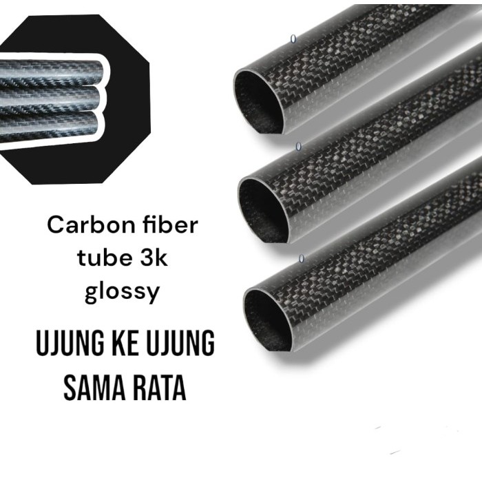Pipa carbon 23mm x 21mm x 100cm spar Carbon fiber 3K pipa karbon