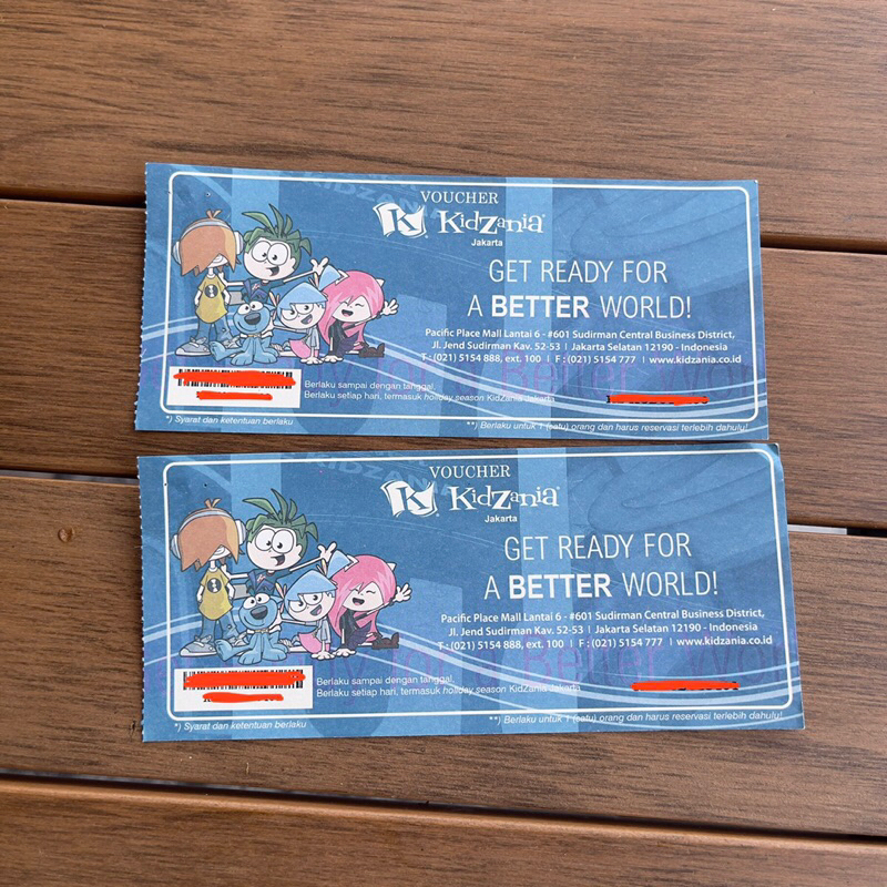 Voucher Ticket KidZania 2 Orang Berlaku Sampai November Setiap Hari Adult & Child
