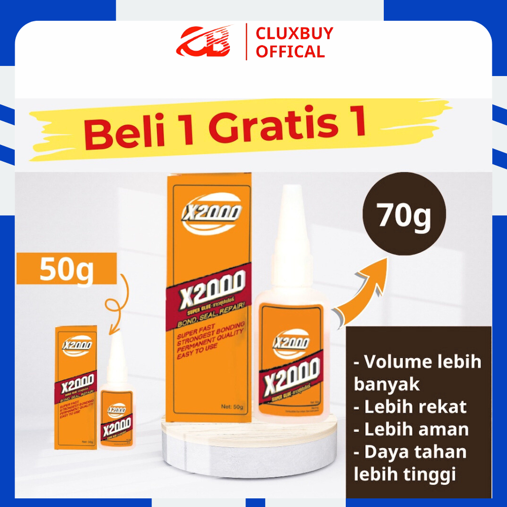 X2000 Lem X2000 super original,  Perekat Instan Cairan Super Kuat, Lem super kuat digunakan untuk ba