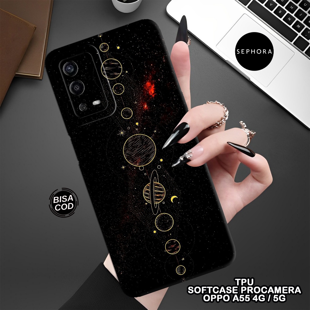 Softcase OPPO A55 4G Terbaru - Fashion Case Planet - Case OPPO A55 4G - Case Pro Camera - Casing OPP