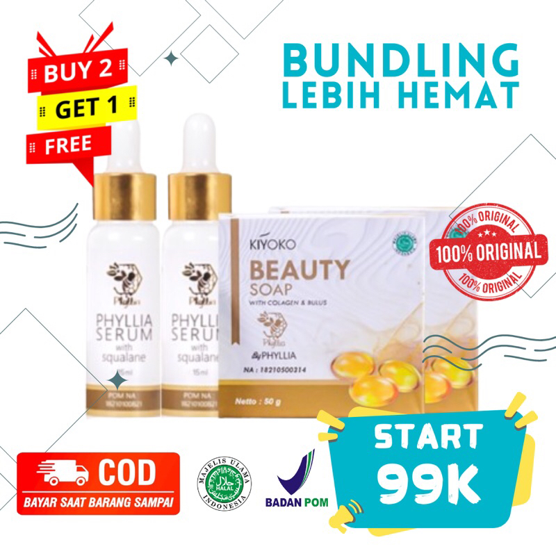 PROMO KIYOKO SOAP PHYLLIA SERUM PHYLLIA BEAUTY SOAP PHYLLIA KOSMETIK SERUM WAJAH SABUN WAJAH UNTUK J