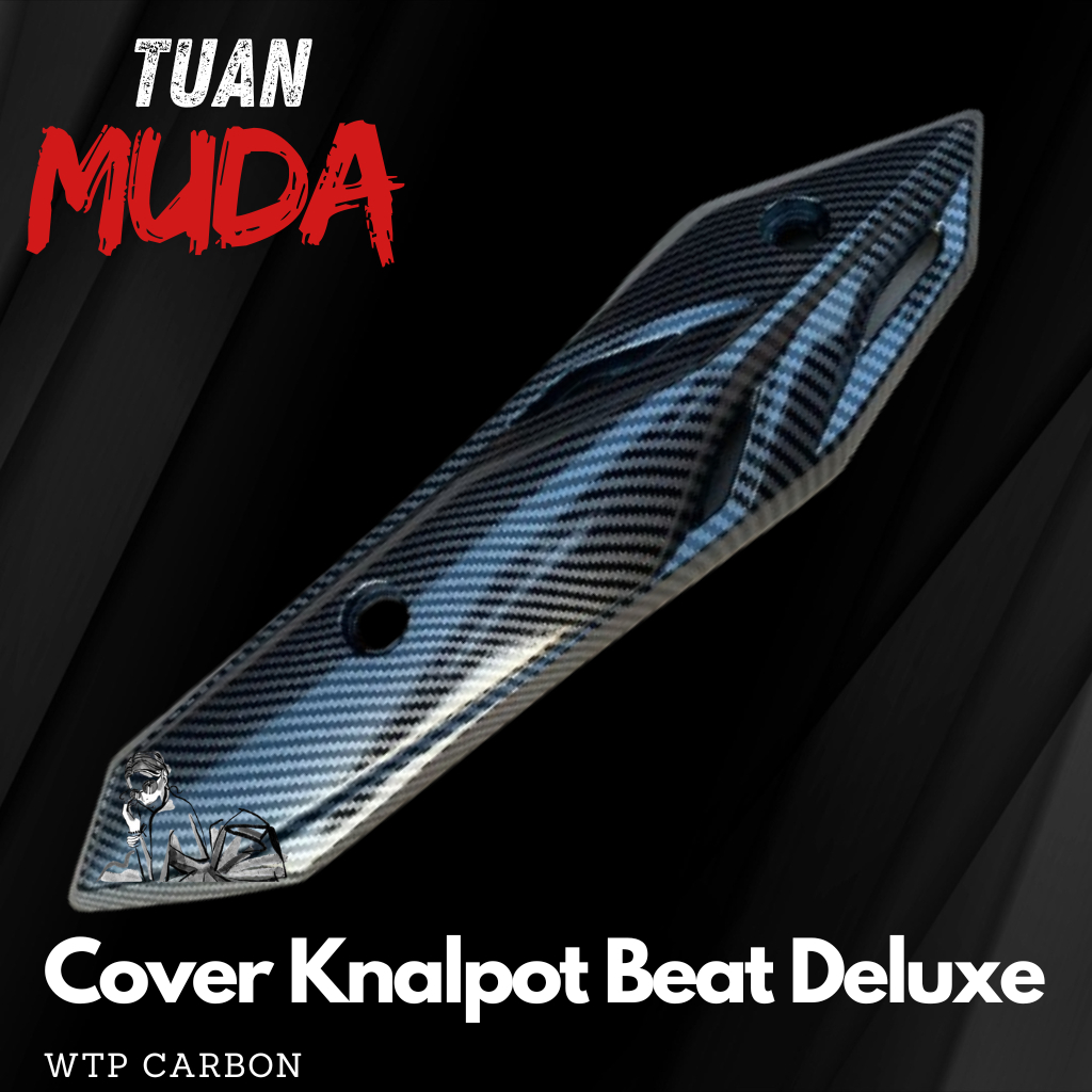 Tutup knalpot beat deluxe carbon 2020/2021 / Cover Knalpot beat deluxe carbon / Tameng knalpot beat 