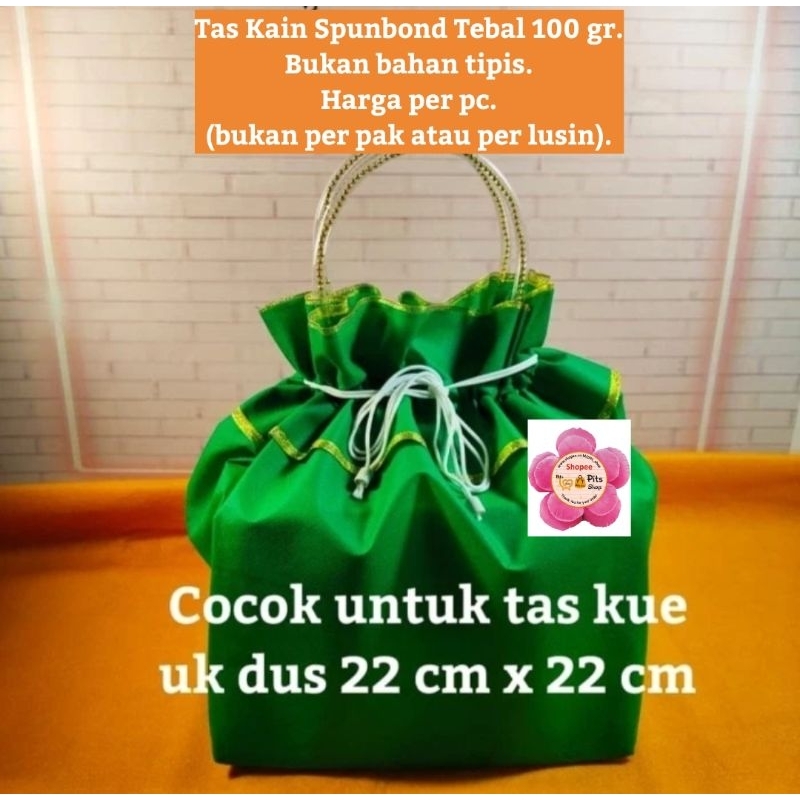 

Tas Kain Kantong Bingkisan Gift Bag Souvenir Kado Tali Mote Hijau Tua