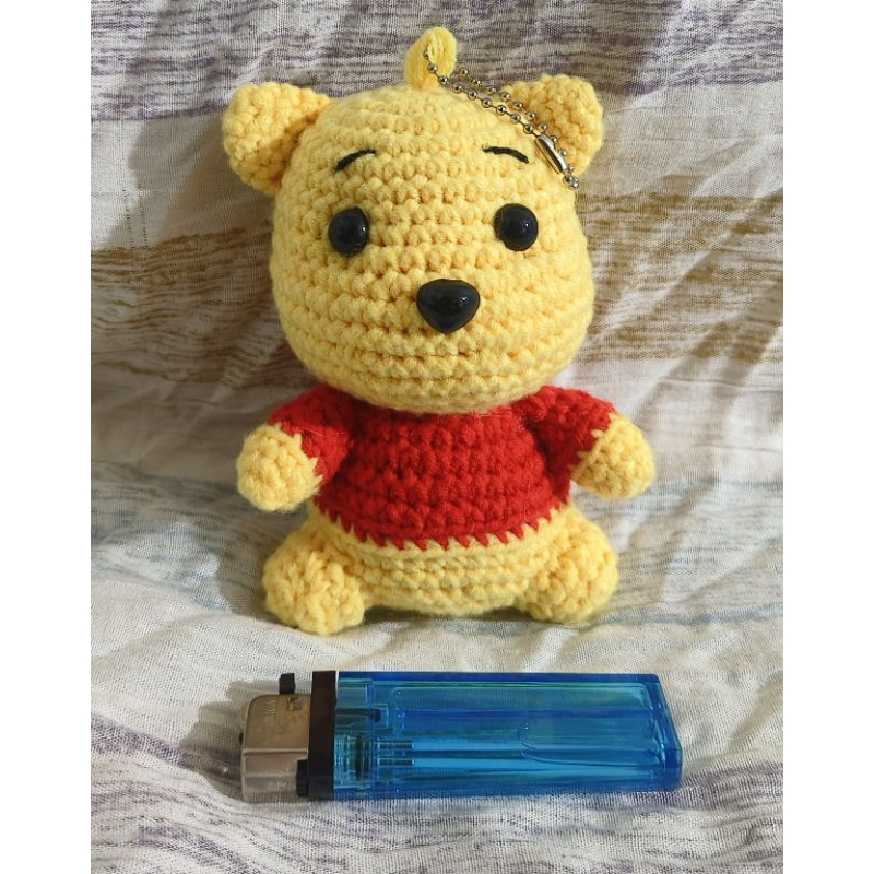 winnie the pooh crochet rajut Winnie the pooh ganci keychain gantungan kunci boneka rajut crochet do