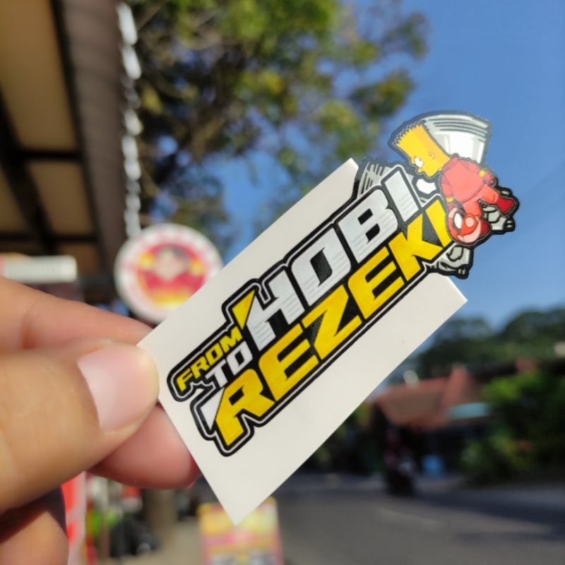 

stiker from hoby to rezeki kuning putih GLOSSY