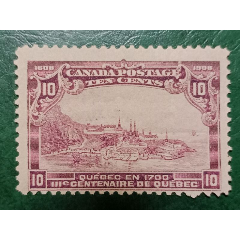 

Prangko Kanada 10 Cents The Founding of Quebec Tahun 1908 UN USED