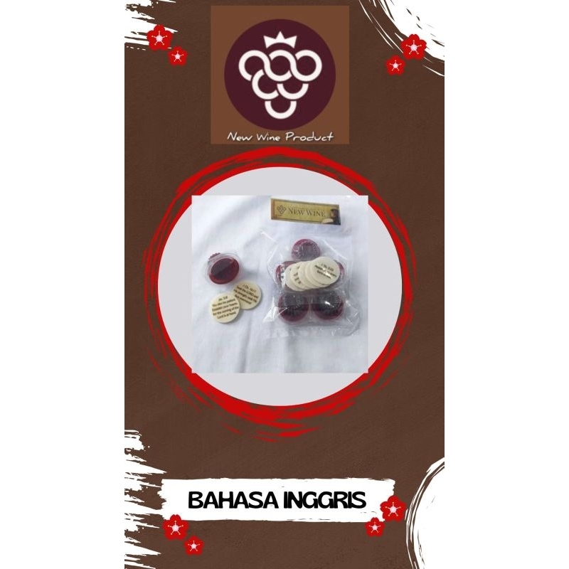 

Anggur Perjamuan Kudus Cup + Hosti Ayat (Inggris) Isi 5,10,25