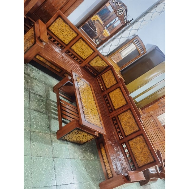 Kursi sudut jati / Kursi tamu jati / Sofa sudut jati / Sofa sudut / Sofa kayu
