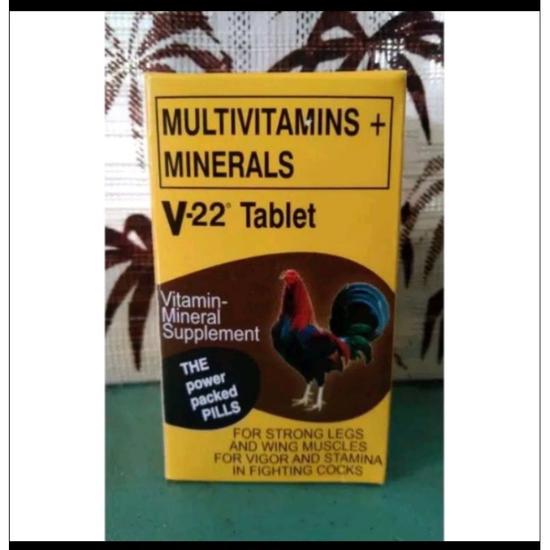 V-22 Multivitamin Minerals Ayam Tablets vitamin sayap kaki kuat bertenaga
