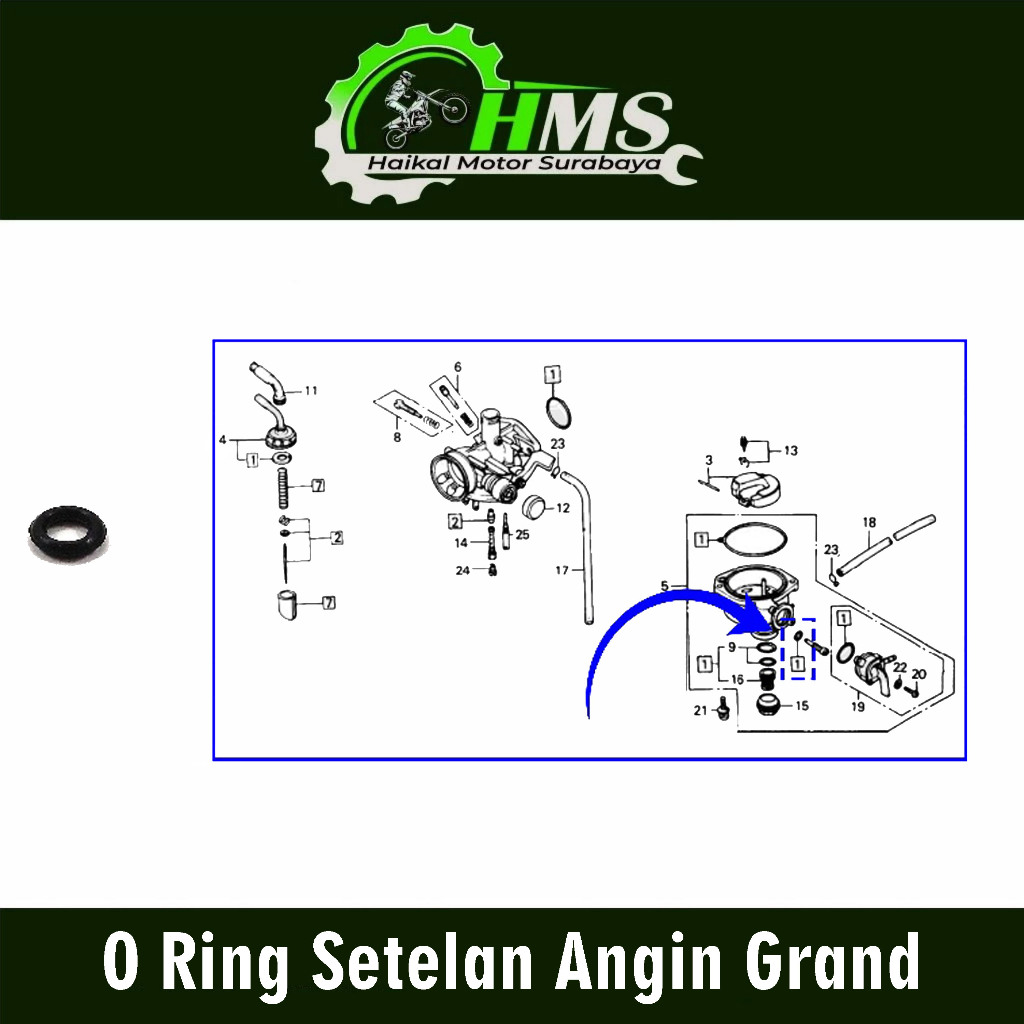 O Ring Setelan Angin Grand (Harga Per 1 PC) - O Ring Washer Baut Stelan Setelan Angin Karburator