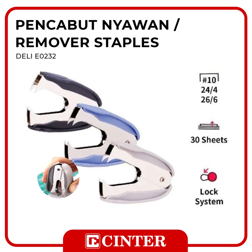 

DELI - PENCABUT STAPLES / PELEPAS ANAK HEKTER / REMOVER STAPLES E0232