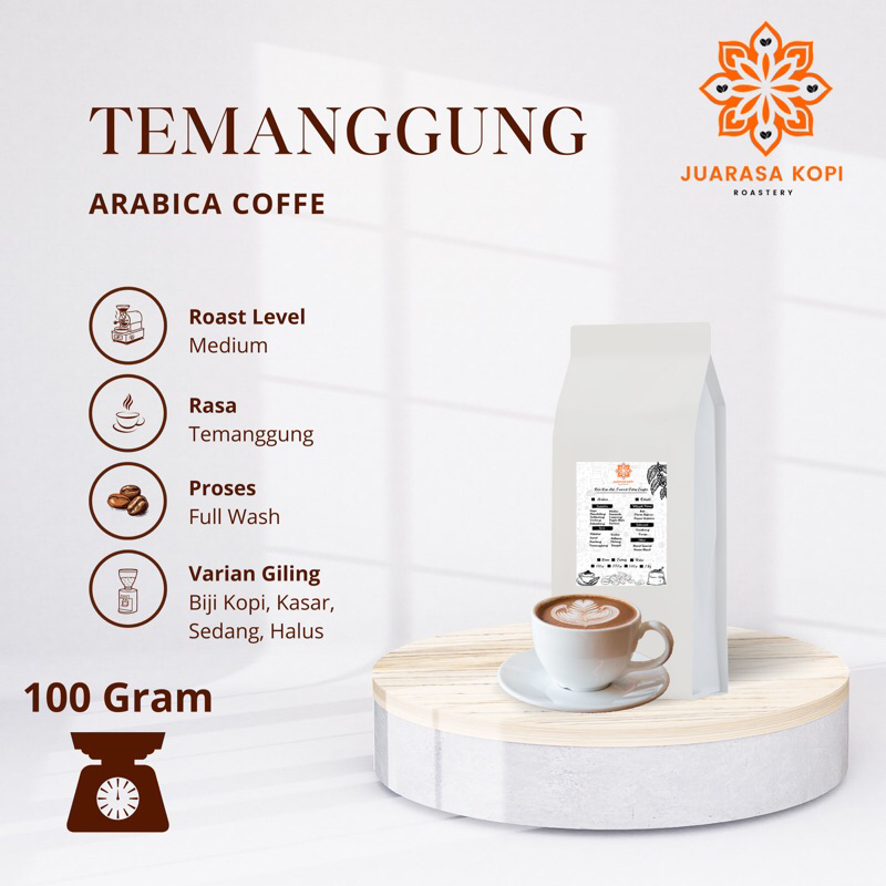 

BIJI KOPI COFFE ARABIKA TEMANGGUNG BUBUK GILINGAN MURNI PREMIUM 100gr - MURAH