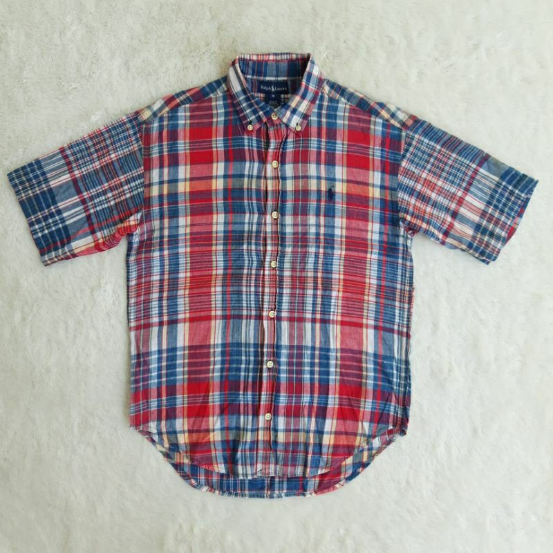 kemeja pendek polo rl kotak