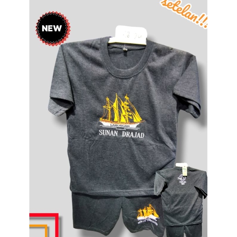 SUNAN DRAJAT Setelan Kaos Anak Laki Laki/Perempuan | Baju Setelan Anak Sunan Drajat Usia 1-10 tahun