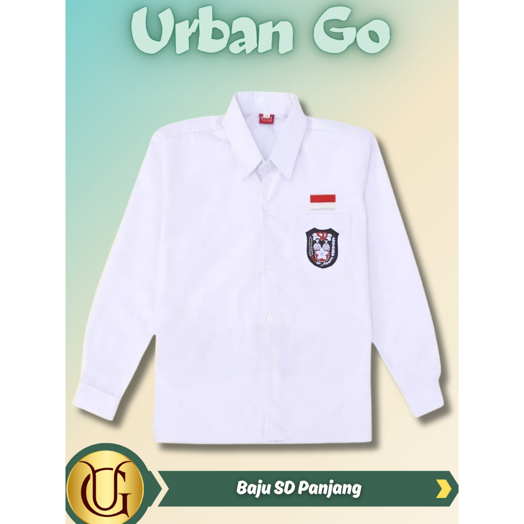 Seragam Sekolah Baju Merah Putih SD Lengan Panjang Anak Laki Laki Perempuan