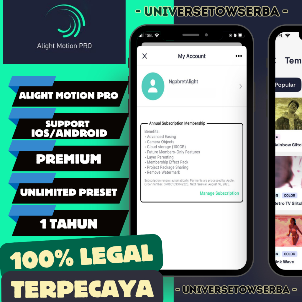 ALIGHT MOTION PRO 1 TAHUN | ALIGHT MOTION